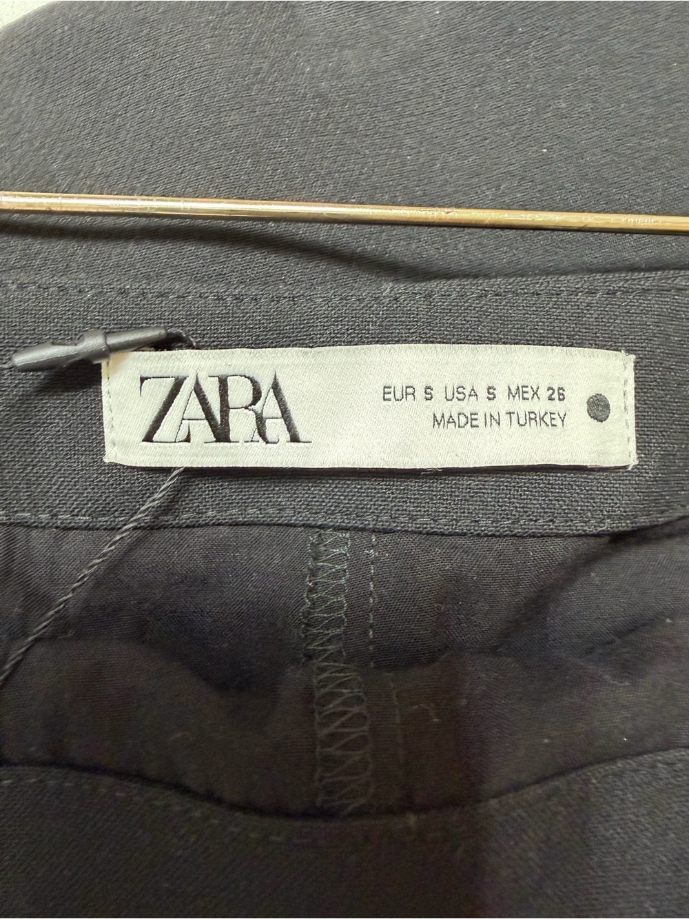 Zara Black Pleated Front Mini Skort - Picture 6 of 7